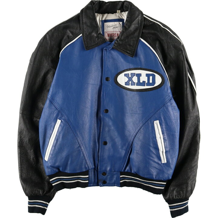 楽天市場】古着 90年代 MICHAEL HOBAN WHEREMI 襟付き オールレザー  