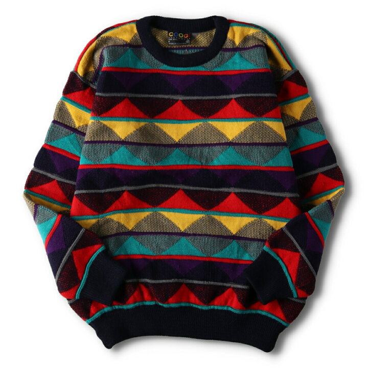 楽天市場】古着 90年代 クージー COOGI 総柄 3Dニットセーター 