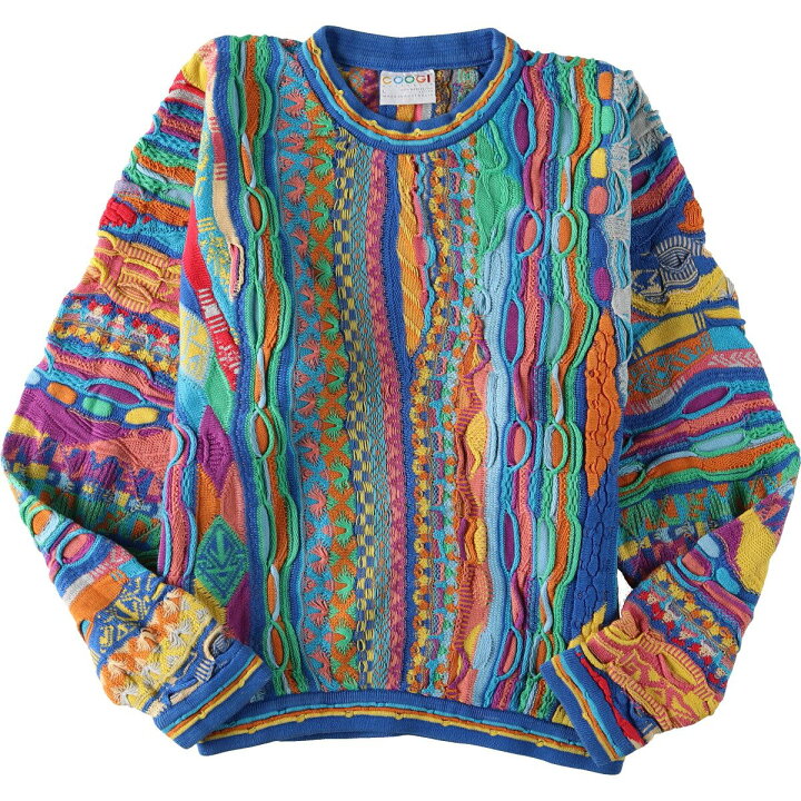 楽天市場】古着 90年代 クージー COOGI 総柄 3Dニットセーター 