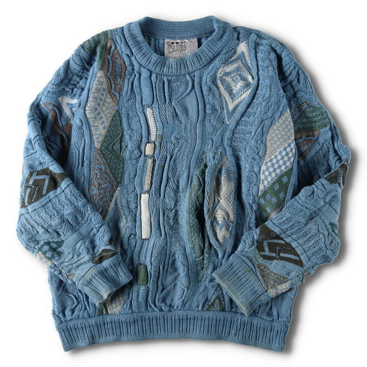 楽天市場】古着 クージー COOGI BLUES 総柄 3Dニットセーター 