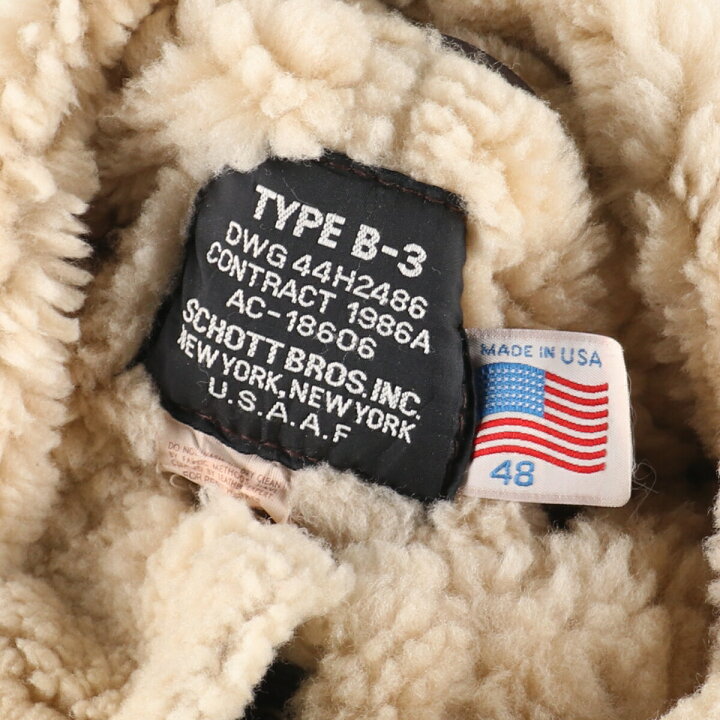 楽天市場】古着 80年代 ショット SCHOTT U.S.A.A.F B-3タイプ シープ  