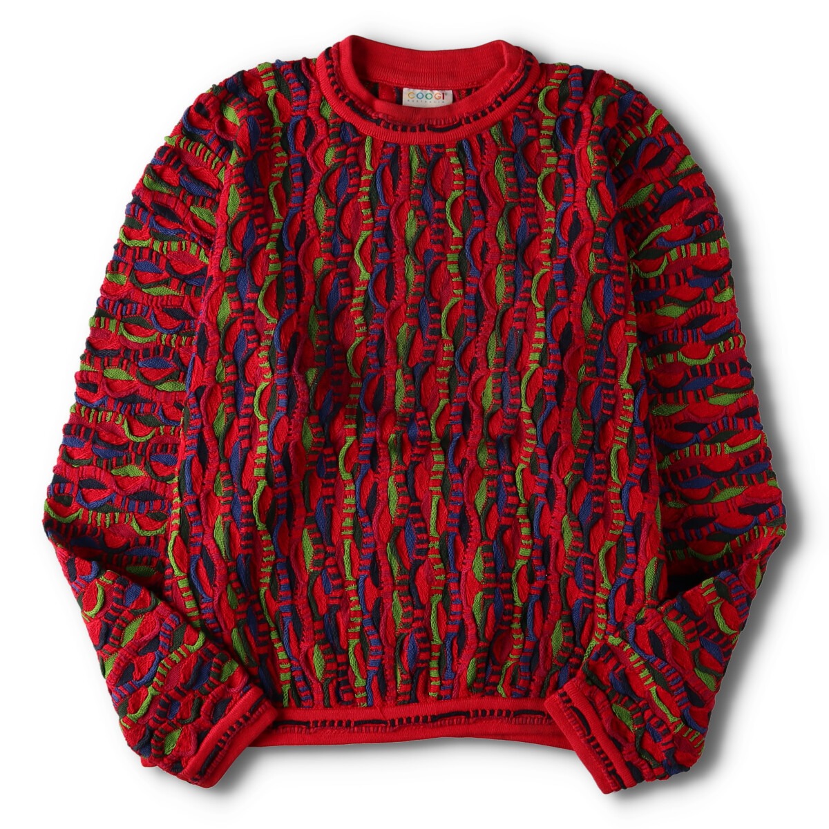 楽天市場】古着 90年代 クージー COOGI 総柄 3Dニットセーター