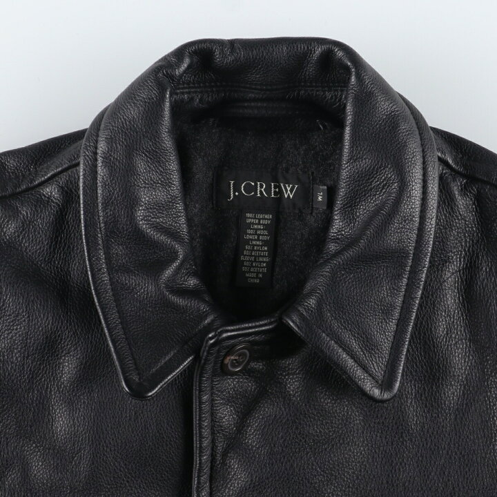 楽天市場】古着 ジェイクルー J.Crew レザーカーコート メンズL 