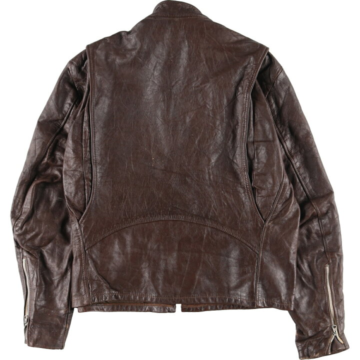 楽天市場】古着 UNKNOWN シングルライダースジャケット メンズL  