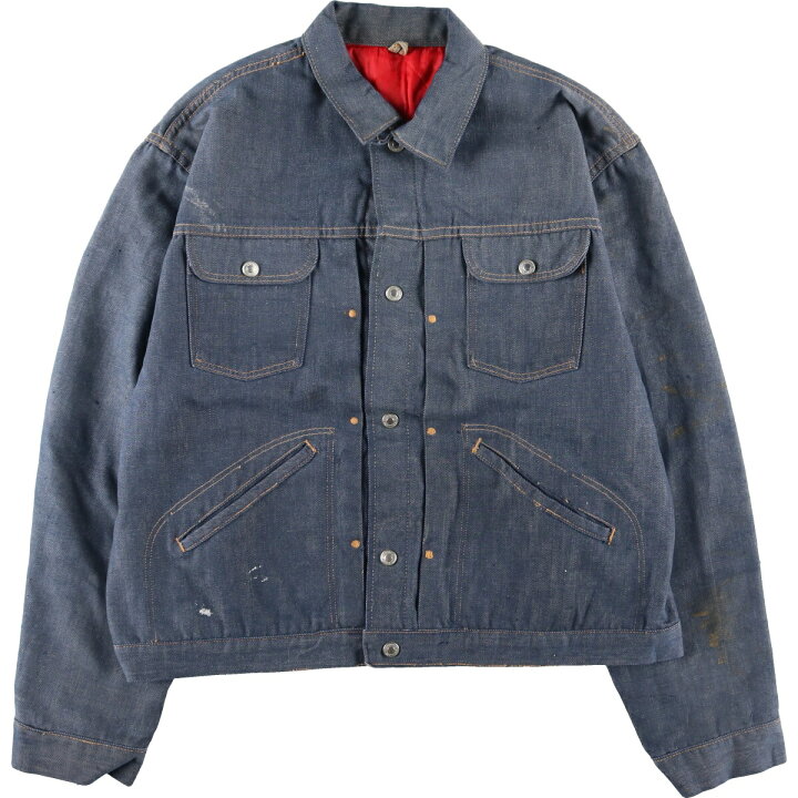 古着 JCペニー 長袖 ジージャン メンズ 90年代 90s コットン USA製 紺  