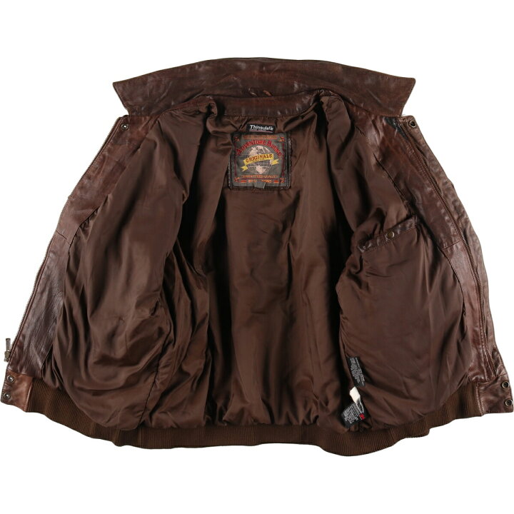 楽天市場】古着 ADVENTURE BOUND レザーフライトジャケット メンズL 