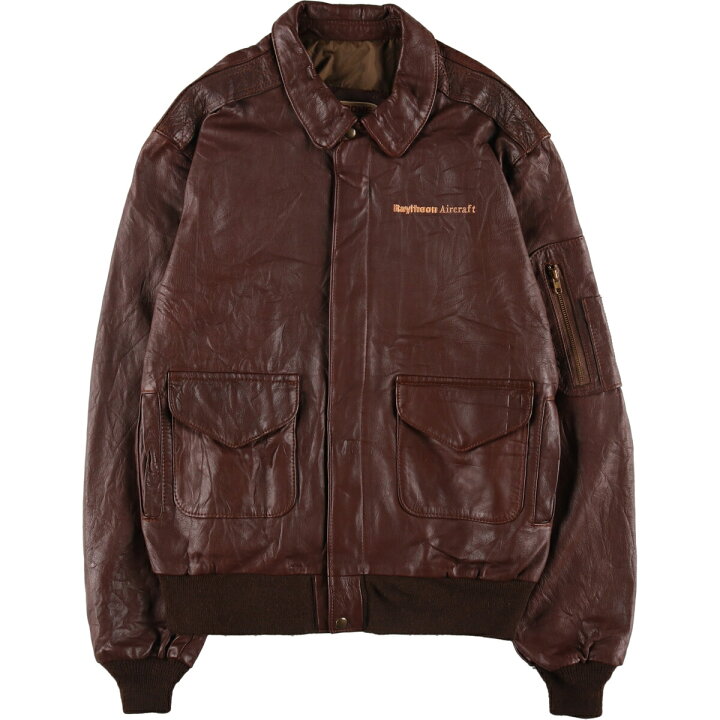 楽天市場】古着 PERRONE A-2タイプ レザーフライトジャケット USA製  