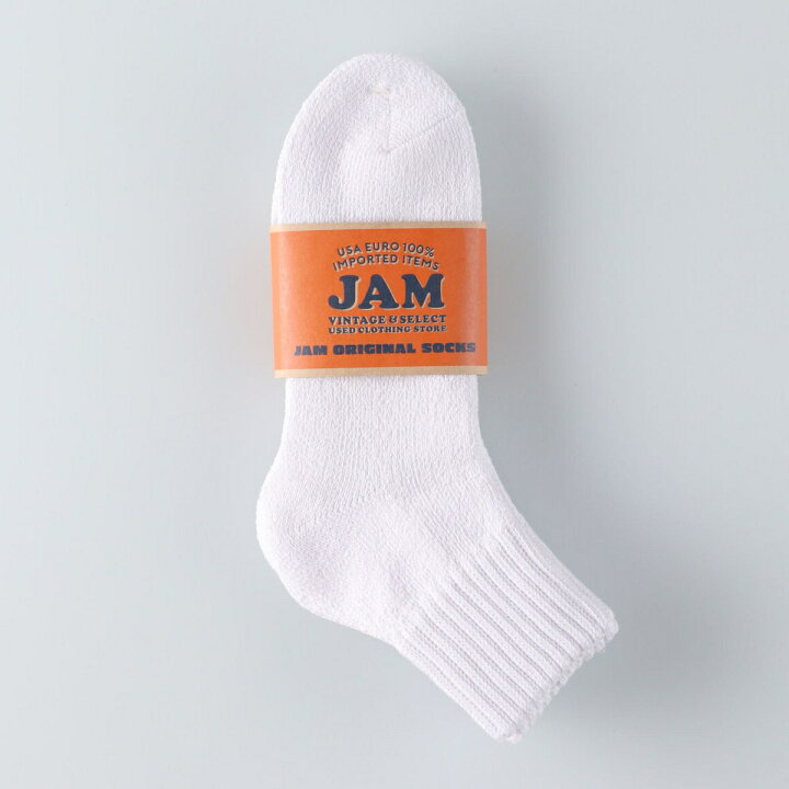 楽天市場】古着 JAMオリジナル クルーソックス ホワイト 2足セット 25 