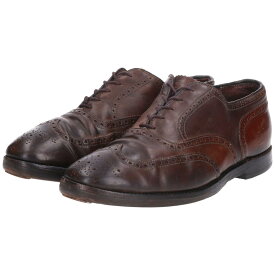 ＼50%OFF／古着 オールデン ALDEN コードバン ウイングチップシューズ 英国製 9.5E メンズ27.5cm /saa007416 【220109】【SS2209】 【SS2406】