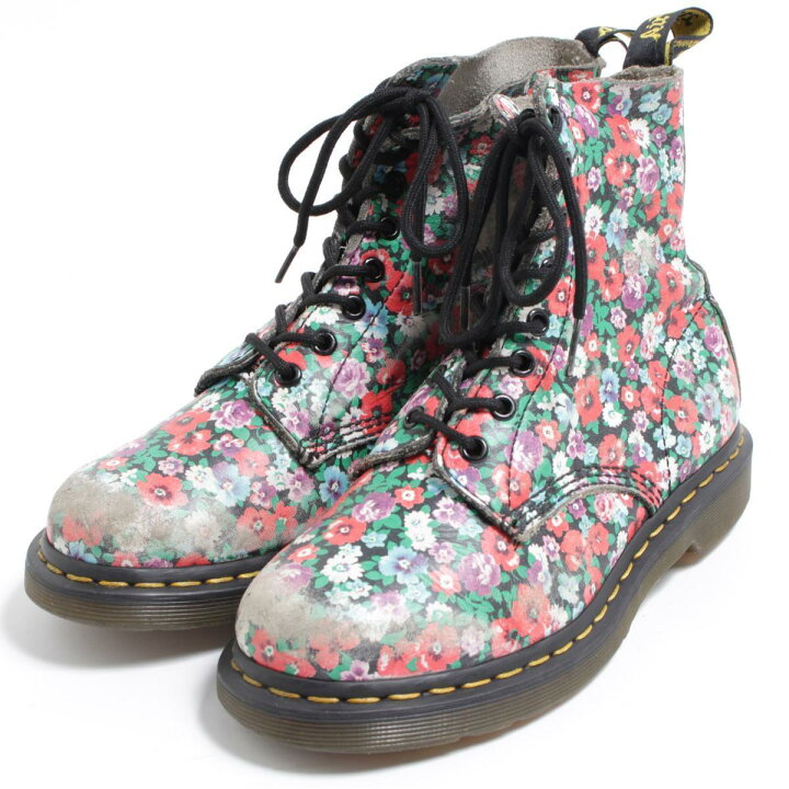 楽天市場】古着 ドクターマーチン Dr.Martens 花柄 8ホールブーツ UK5 