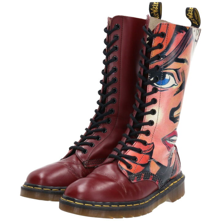 楽天市場】古着 ドクターマーチン Dr.Martens 総柄 14ホールブーツ 