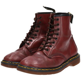 ＼31%OFF／古着 ドクターマーチン Dr.Martens 8ホールブーツ 英国製 UK7 メンズ25.5cm /saa009251 【中古】 【240214】 【SS2406】