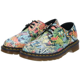 古着 ドクターマーチン Dr.Martens MARK WIGAN コラボ 総柄 3ホールシューズ US7 レディース24.0cm /saa011169 【中古】 【230219】 【エルル】 【SS2403】