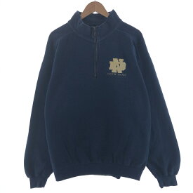 古着 ジャンスポーツ JANSPORT NOTRE DAME ノートルダム大学 ハーフジップスウェットシャツ トレーナー メンズXL /taa000484 【中古】 【231103】