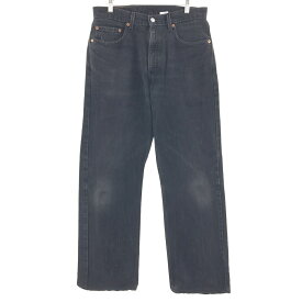 古着 90'S リーバイス Levi's 505 REGULAR FIT STRAIGHT LEG ブラックデニム テーパードデニムパンツ メンズw32 ヴィンテージ /taa000981 【中古】 【230911】