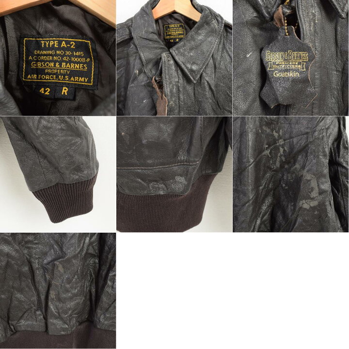 楽天市場】民間品 GIBSON&BARNES A-2タイプ レザー フライトジャケット 