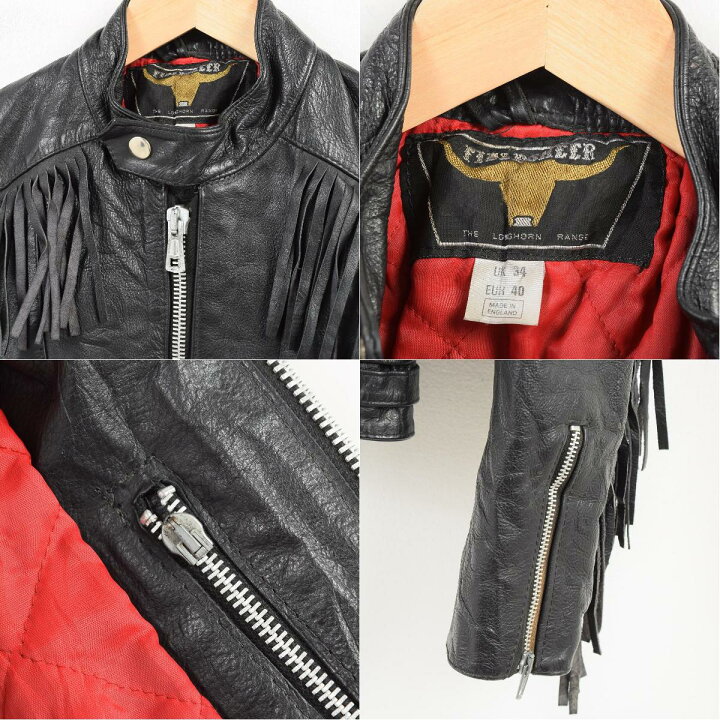 楽天市場】FIELDSHEER フリンジ付き ロンジャン シングルライダース 