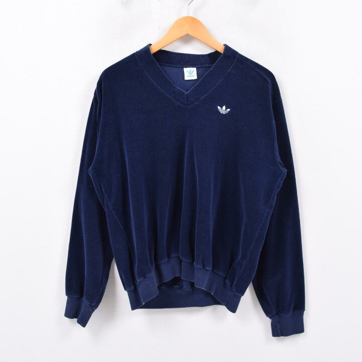 楽天市場】80年代 アディダス adidas ベロア Vネックスウェット 