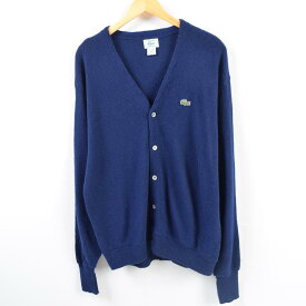 80〜90年代 ラコステ LACOSTE IZOD アクリルニットカーディガン USA製 メンズXL ヴィンテージ /wbd6807 【中古】 【190514】【PD2001】【CS2003】【【SS2003】】