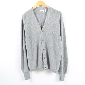 70年代 ラコステ LACOSTE IZOD アクリルニットカーディガン メンズXL ヴィンテージ /wbd6812 【中古】 【190514】【PD2001】【CS2003】