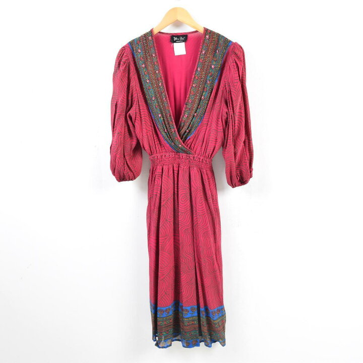 楽天市場】80年代〜 ダイアンフレイス Diane Freis 総柄 ビーズ付き  