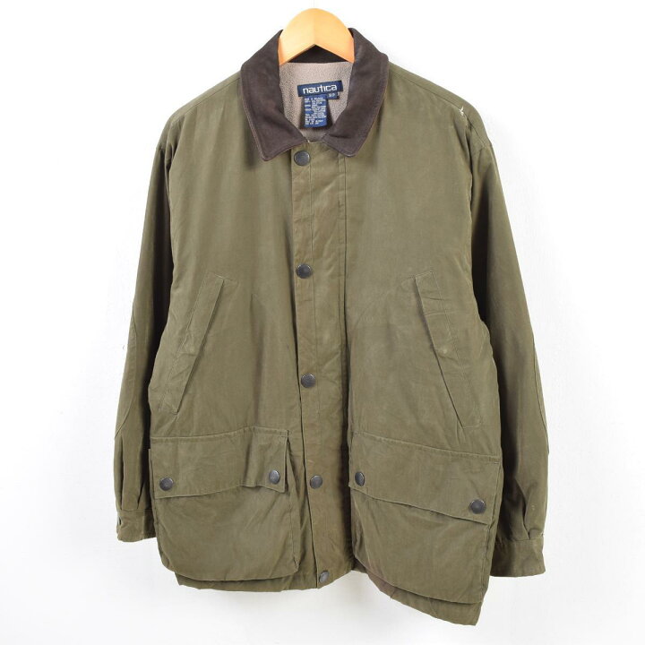 楽天市場】90年代 ノーティカ NAUTICA レザー襟 中綿ジャケット メンズ 