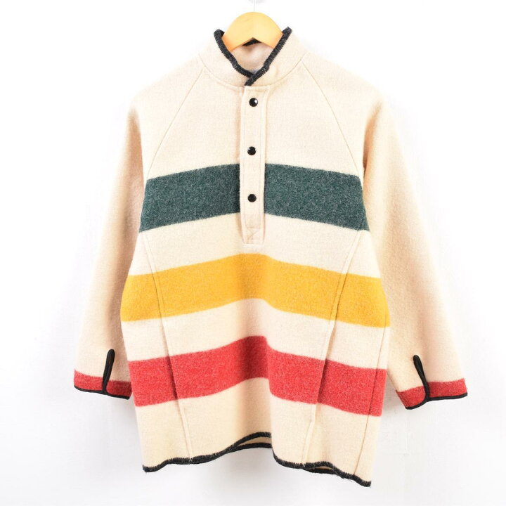 楽天市場】70年代 ウールリッチ WOOLRICH マルチボーダー ハーフボタン  