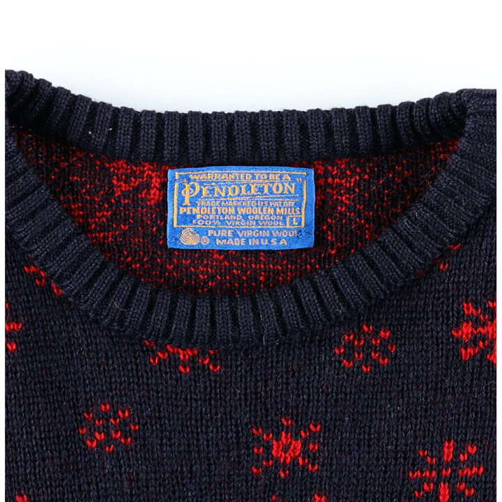 楽天市場】70〜80年代 ペンドルトン PENDLETON ノルディック柄 刺繍 