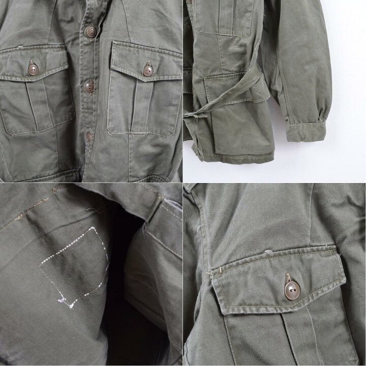 楽天市場】50年代 カナダ軍実品 ウエストベルト付き ミリタリー サマー ベルト付50s カナダ軍フィールドジャケット