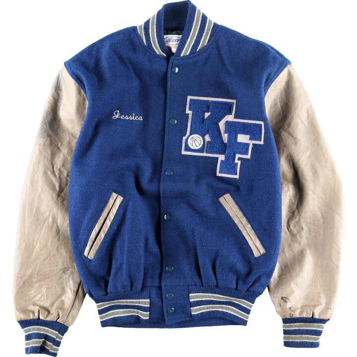 楽天市場】90年代 NEFF 袖革ウールスタジャン アワードジャケット USA 