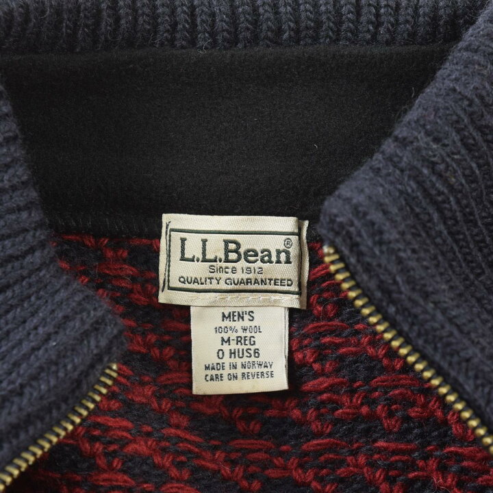 楽天市場】エルエルビーン L.L.Bean バーズアイ柄 ウールニットハーフ 