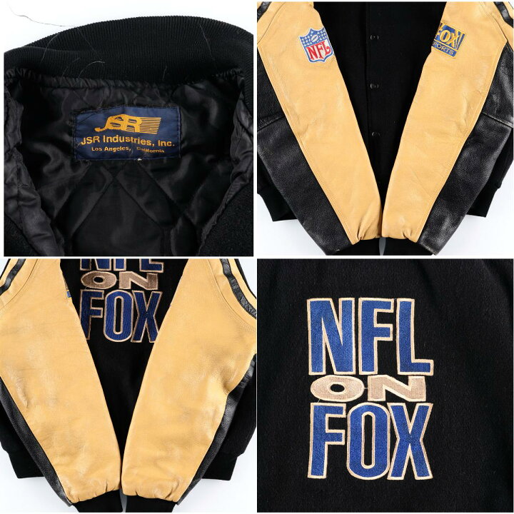 楽天市場】jsr industries NFL on FOX 袖革ウールスタジャン アワード 