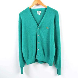 80〜90年代 ラコステ LACOSTE IZOD アクリルニットカーディガン USA製 メンズL ヴィンテージ /wbd6800 【中古】 【190514】【PD202-1】【CS2003】【【SS2003】】