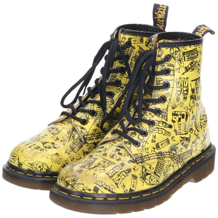 楽天市場】古着 ドクターマーチン Dr.Martens 総柄 8ホールブーツ 英国 