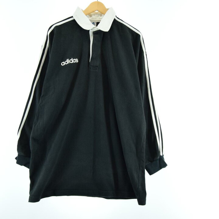 楽天市場】80~90年代 アディダス adidas 長袖 ラガーシャツ メンズXL  