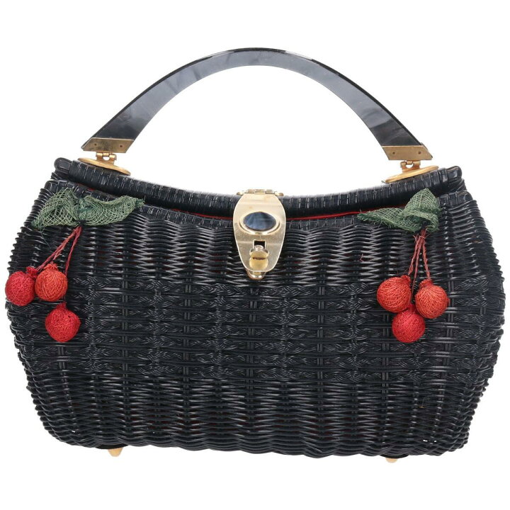 楽天市場】~60年代 ストロー ルーサイトハンドル ハンドバッグ  