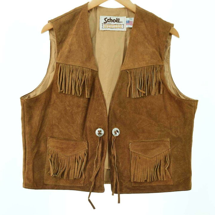 楽天市場】80年代 ショット SCHOTT WESTERN フリンジ付き スエード 