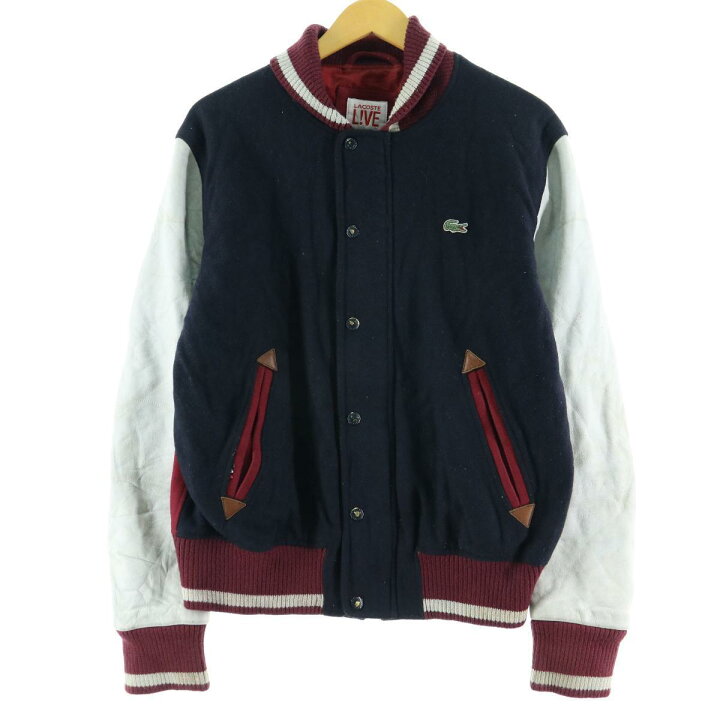 楽天市場】ラコステ LACOSTE LIVE トリコロールカラー 袖革ウール  