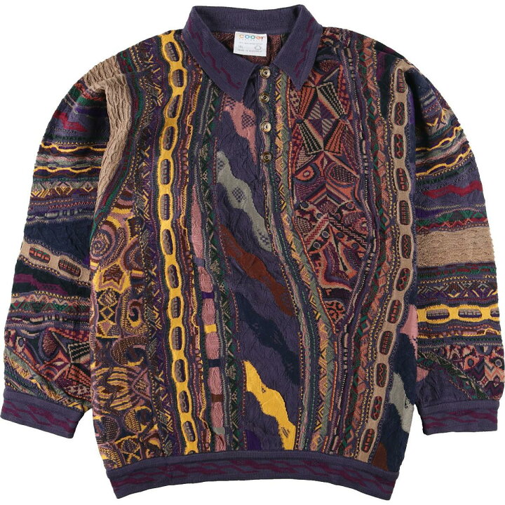楽天市場】ビッグサイズ 90年代 クージー COOGI 総柄 襟付き コットン 