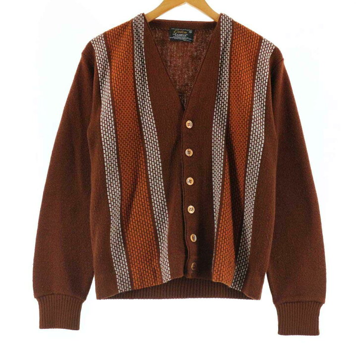 楽天市場】70年代 CAMPUS アクリルニットカーディガン USA製 メンズS  