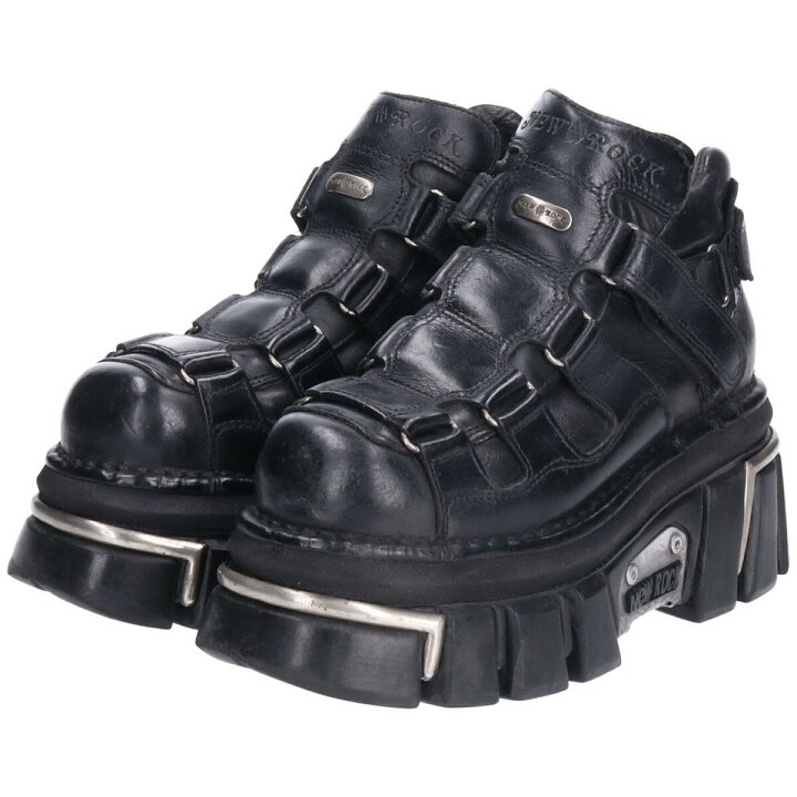 楽天市場】ニューロック NEW ROCK ベルトブーツ ハイヒールブーツ  