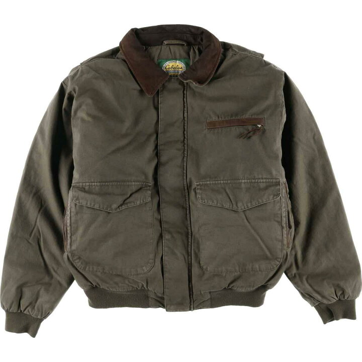 楽天市場】カベラス Cabelas レザー襟 中綿ジャケット メンズXL 