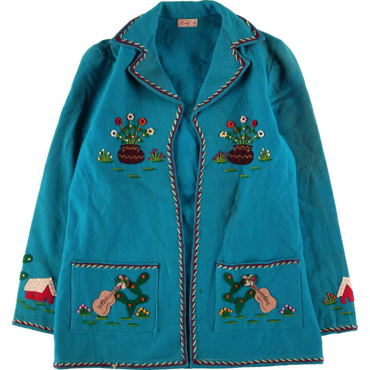 楽天市場】50年代 Berty ハンド刺繍 メキシカンジャケット ウール  