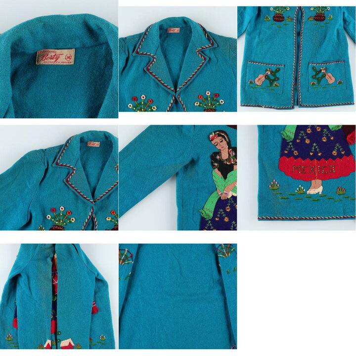 楽天市場】50年代 Berty ハンド刺繍 メキシカンジャケット ウール  