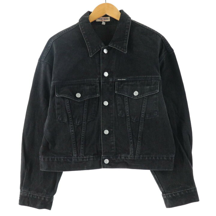 楽天市場】90年代 ゲス Guess JEANS ブラックデニムジャケット Gジャン 