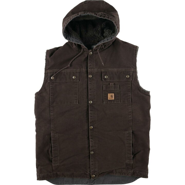 楽天市場】カーハート Carhartt フード付き ダック地ベスト メンズL 