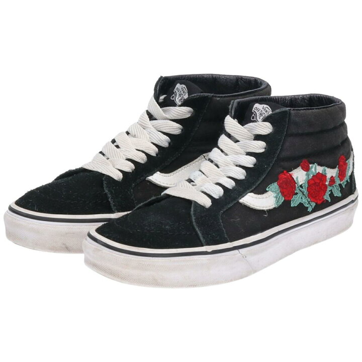 楽天市場】古着 バンズ VANS SK8 MID 花柄刺繍 スニーカー US6 