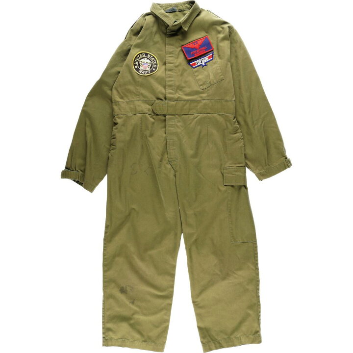 楽天市場】古着 TOP GUN ワッペンカスタム つなぎ オールインワン 