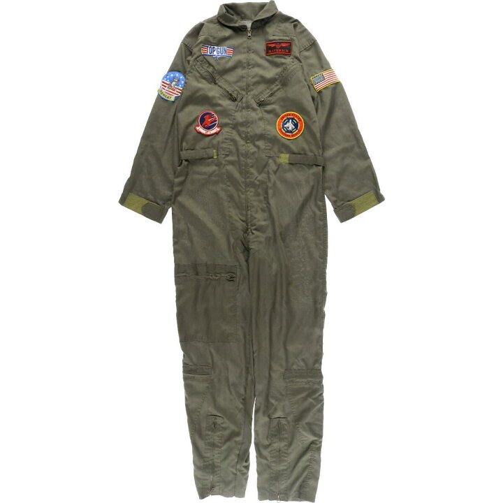 楽天市場】ワッペンカスタム TOP GUN つなぎ オールインワン メンズL 