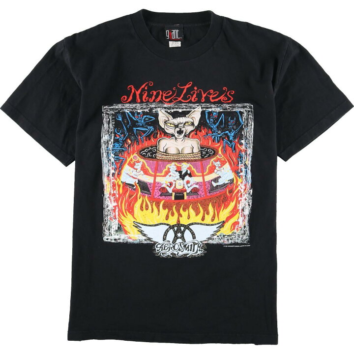 楽天市場】90年代 giant AEROSMITH エアロスミス NINE LIVES バンドT  